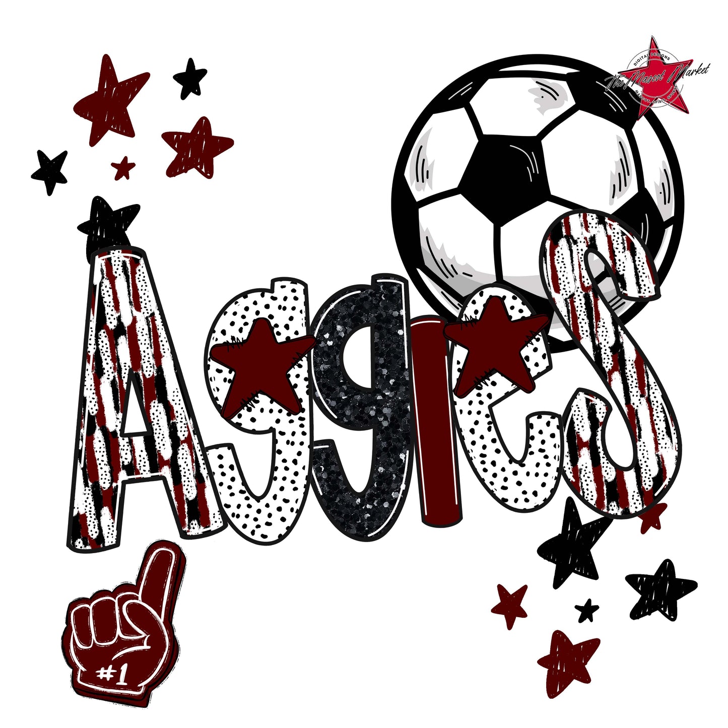 Aggies Soccer Scrape-Maroon