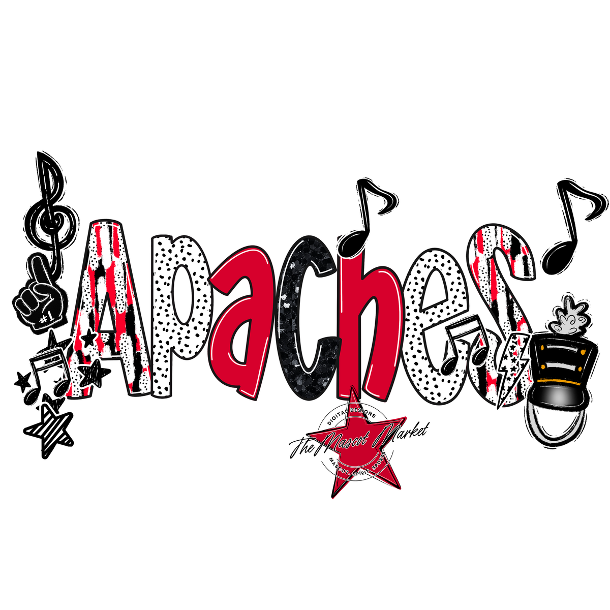 Apaches Band Scrape-Red