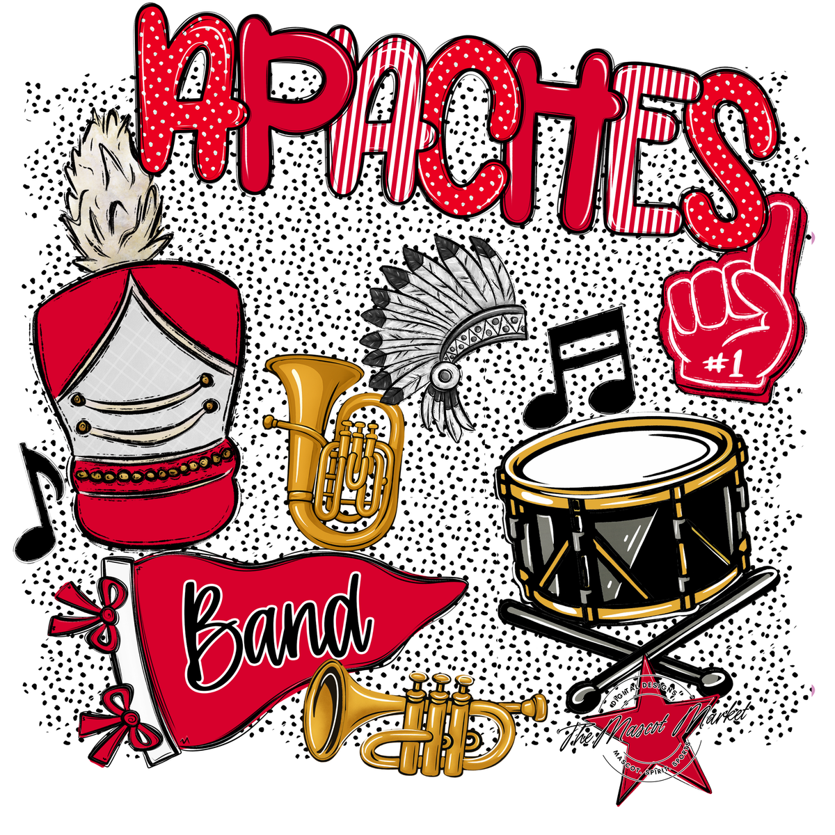 Apaches Band Spirit-Red
