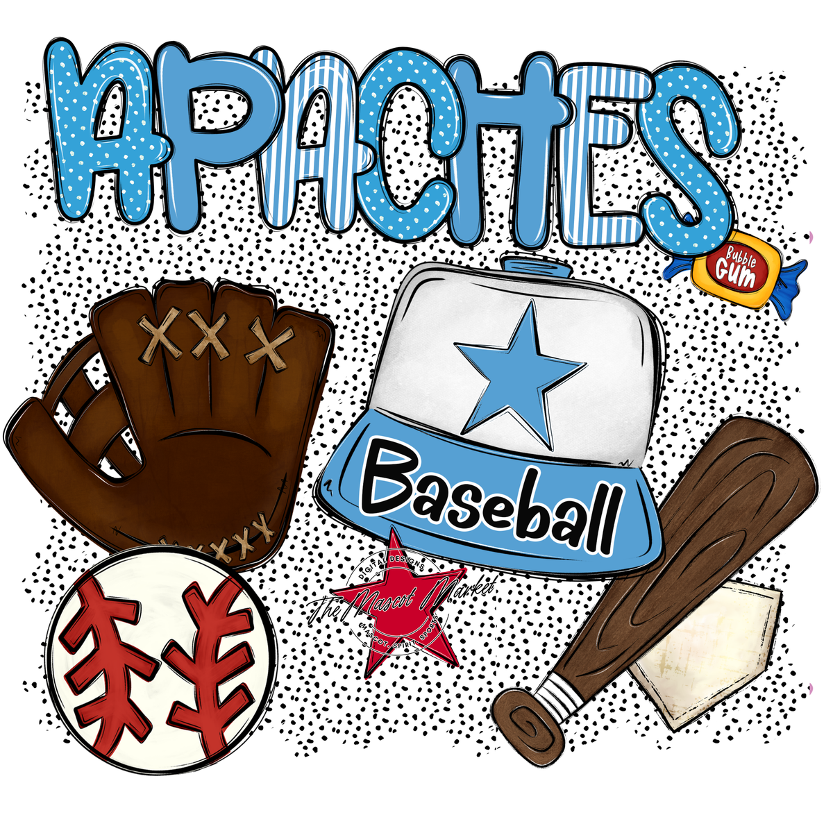 Apaches Baseball Spirit-Carolina Blue