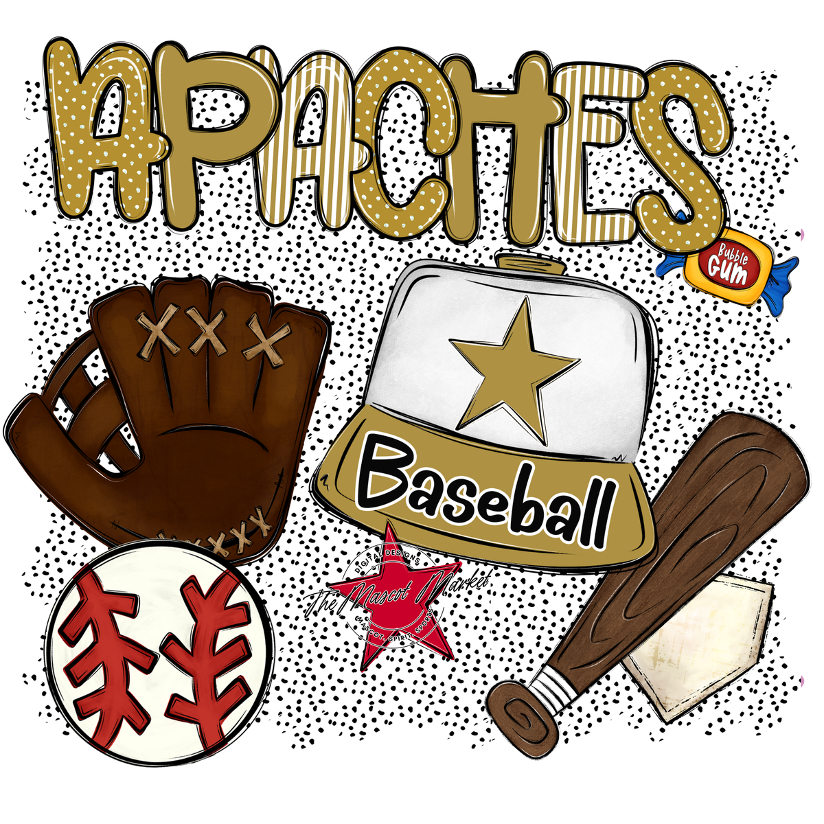 Apaches Baseball Spirit-Gold