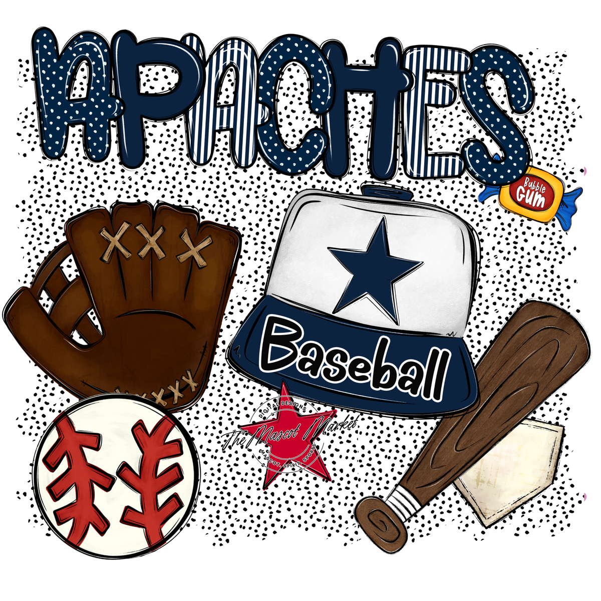Apaches Baseball Spirit-Navy