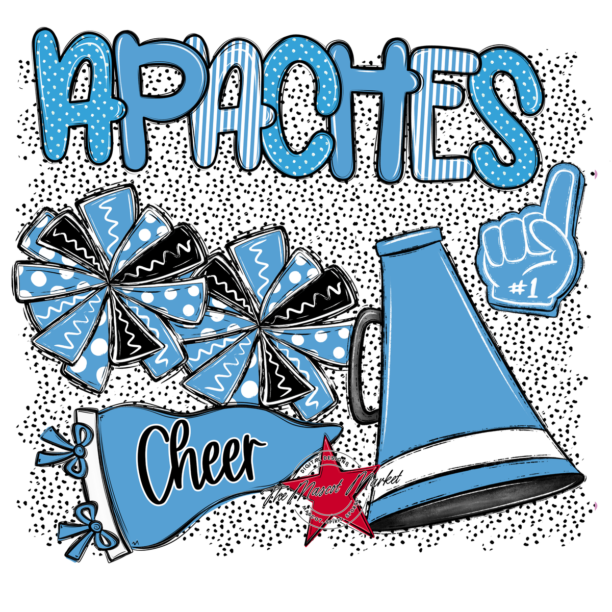 Apaches Cheer Spirit-Carolina Blue