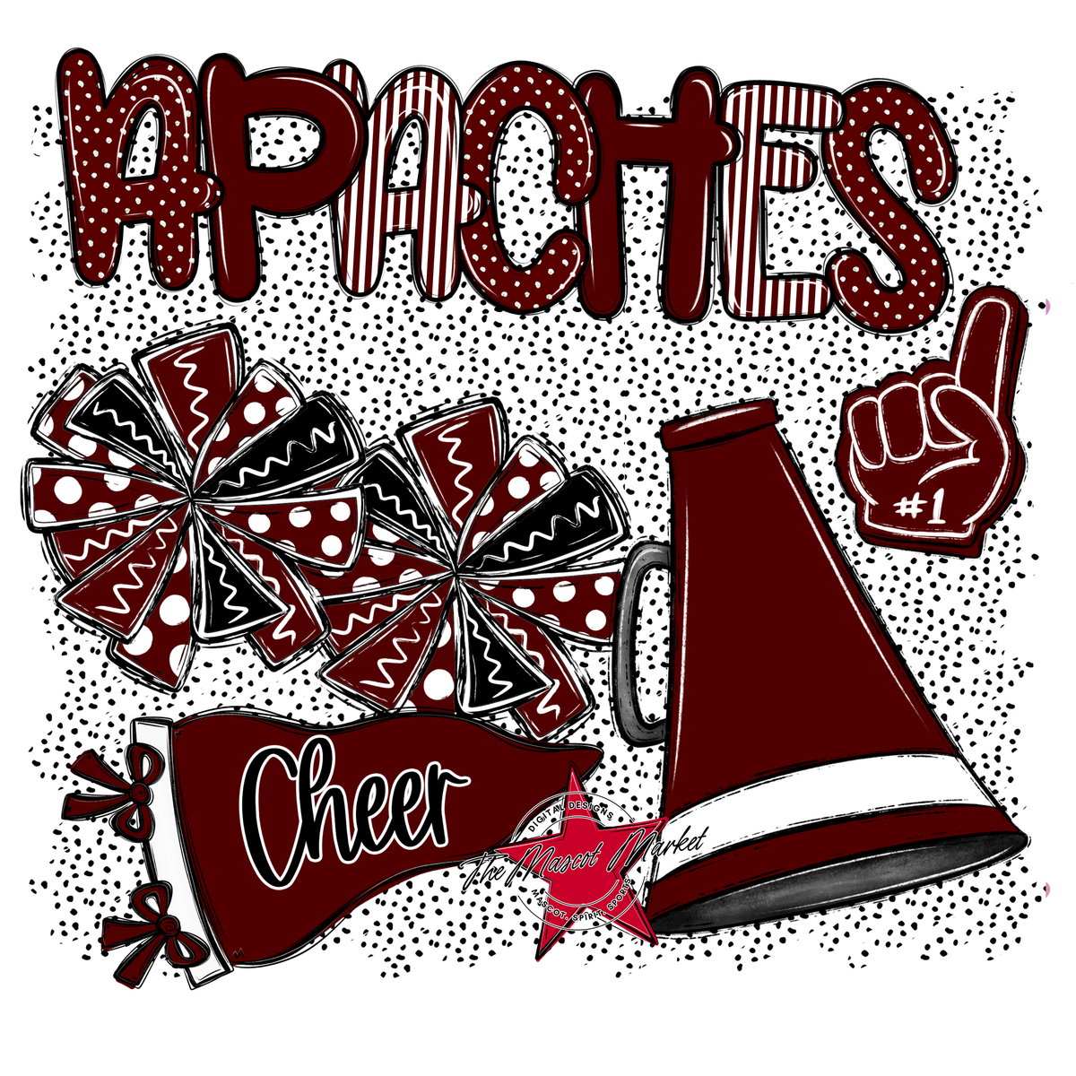 Apaches Cheer Spirit-Maroon