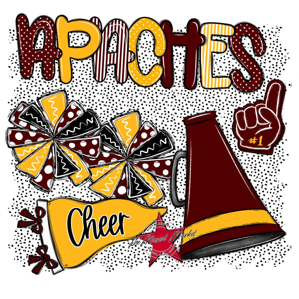 Apaches Cheer Spirit-Maroon & Yellow