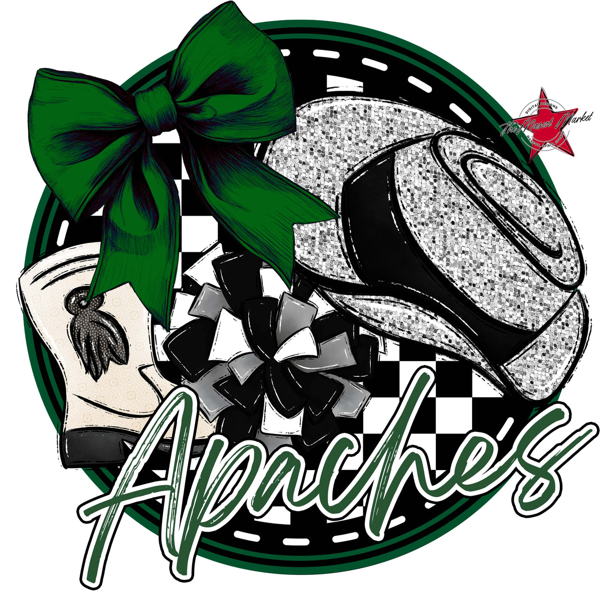 Apaches Circle Drillteam Design-Green