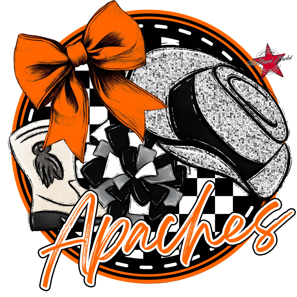 Apaches Circle Drillteam Design-Orange