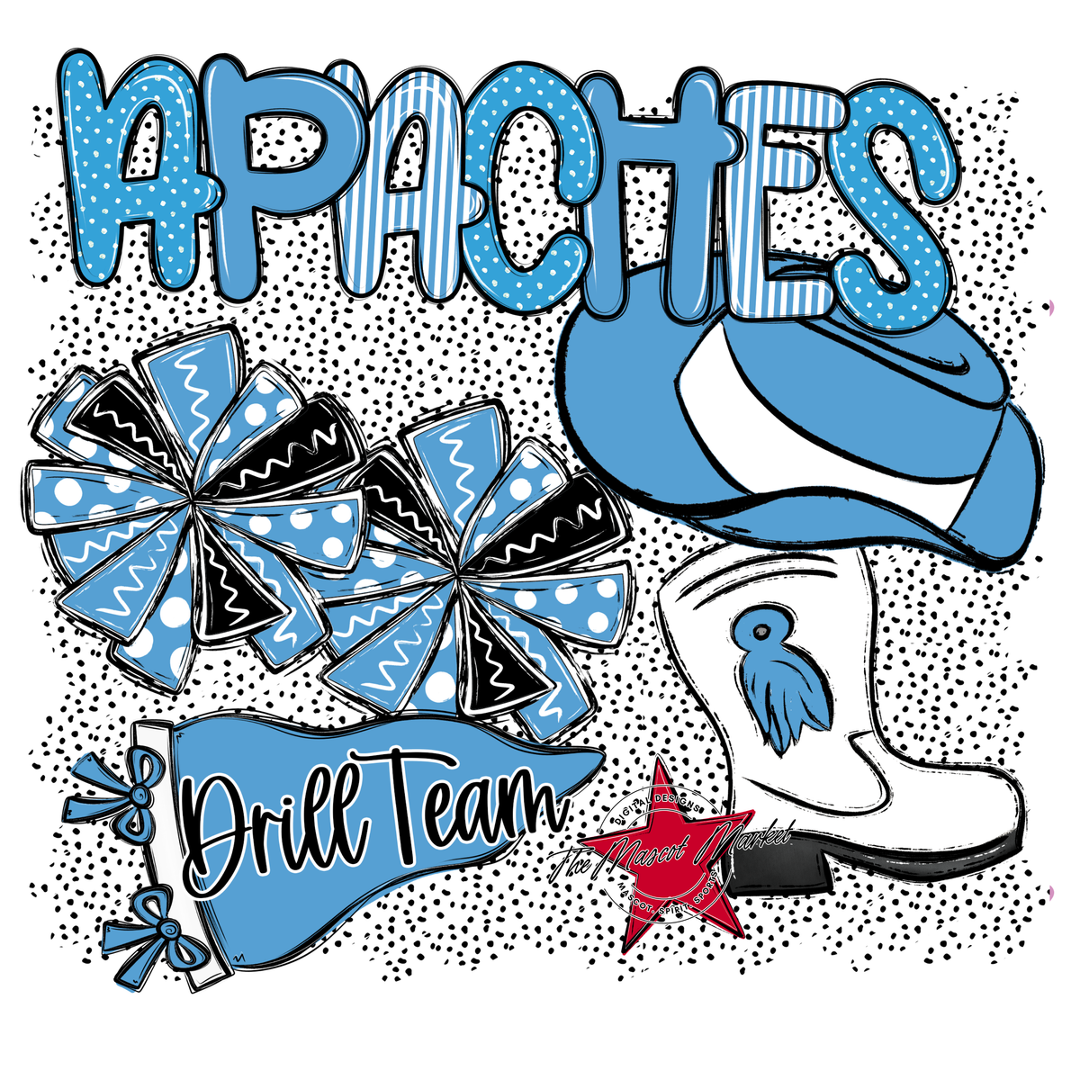 Apaches Drillteam Spirit-Carolina Blue