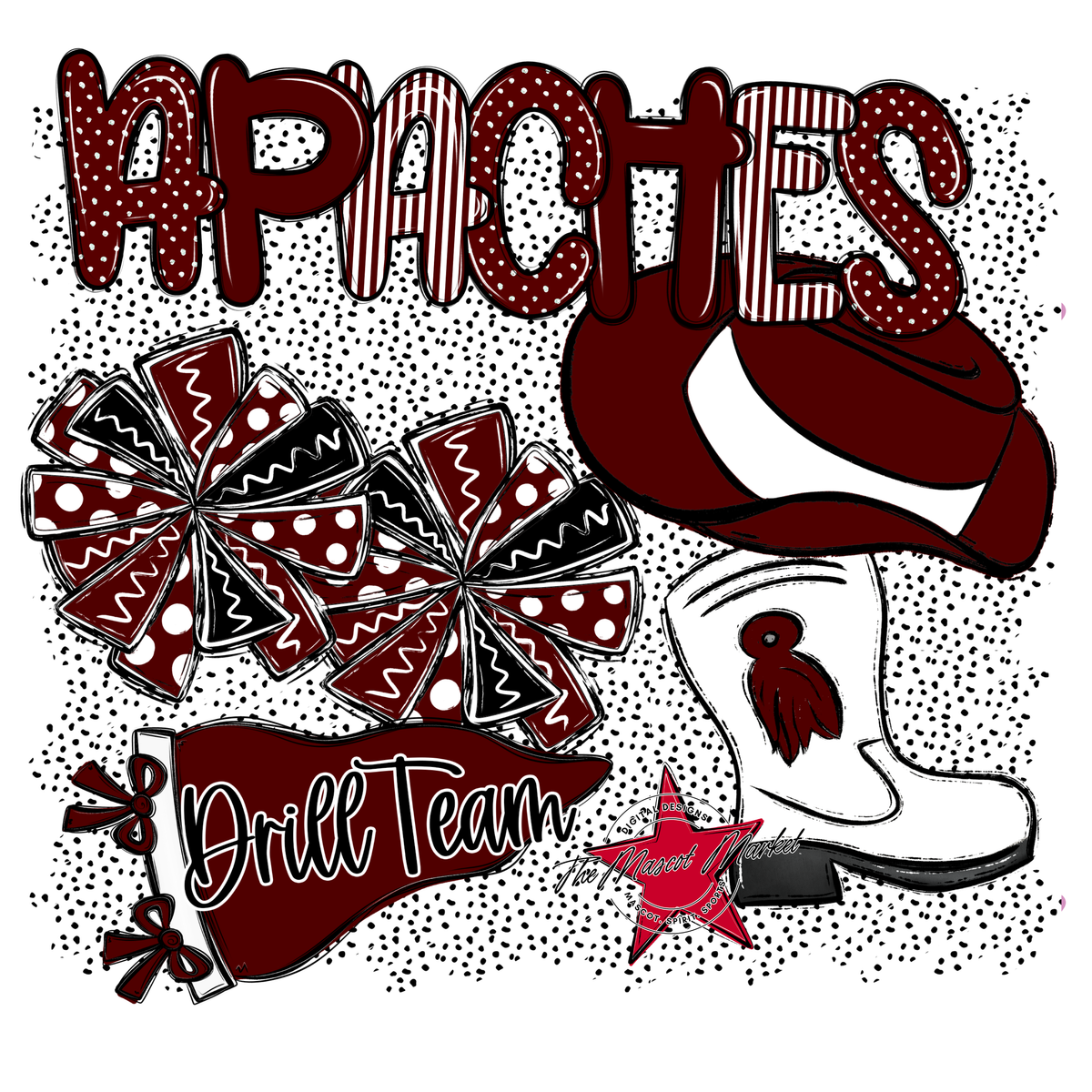 Apaches Drillteam Spirit-Maroon
