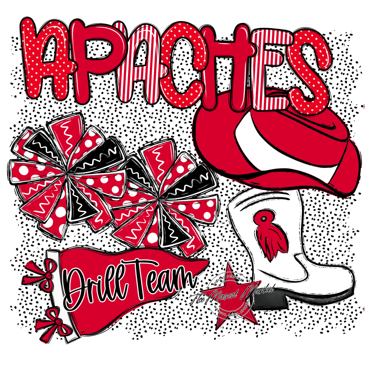 Apaches Drillteam Spirit-Red