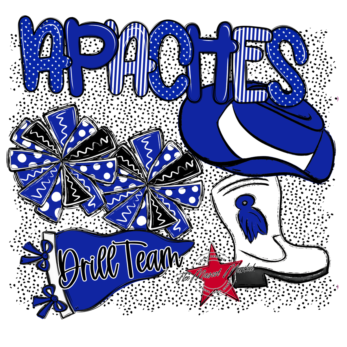 Apaches Drillteam Spirit-Royal Blue