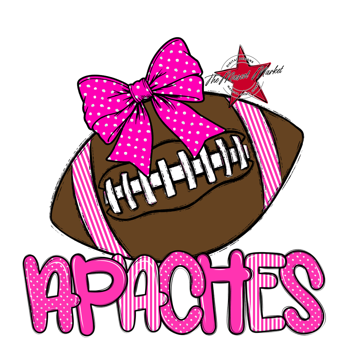 Apaches Football Spirit Design-Pink