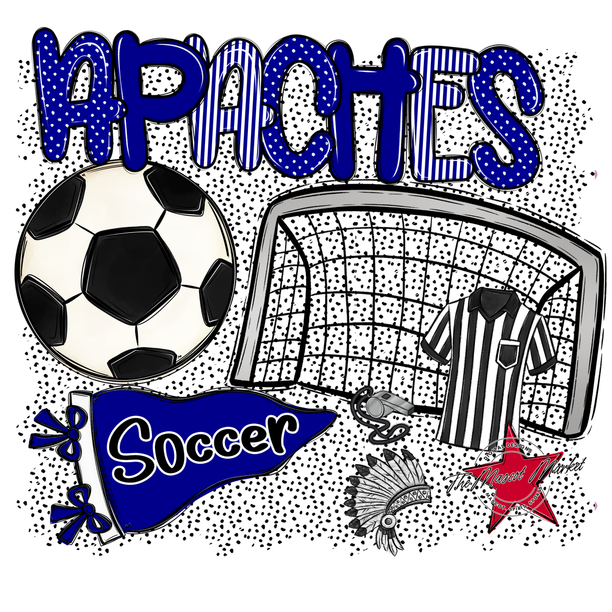 Apaches Soccer Spirit-Blue