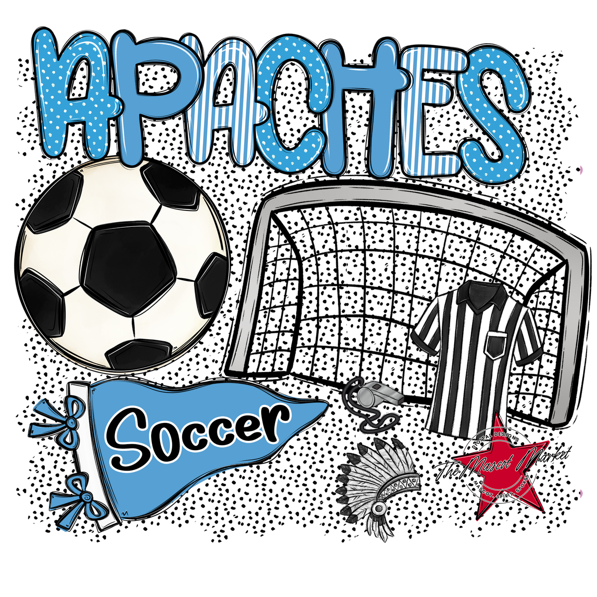 Apaches Soccer Spirit-Carolina Blue