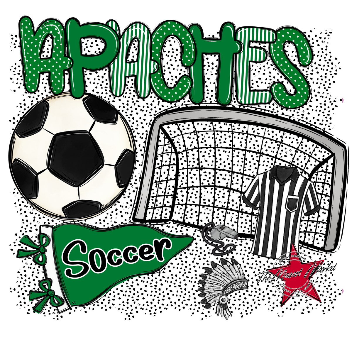 Apaches Soccer Spirit-Kelly Green