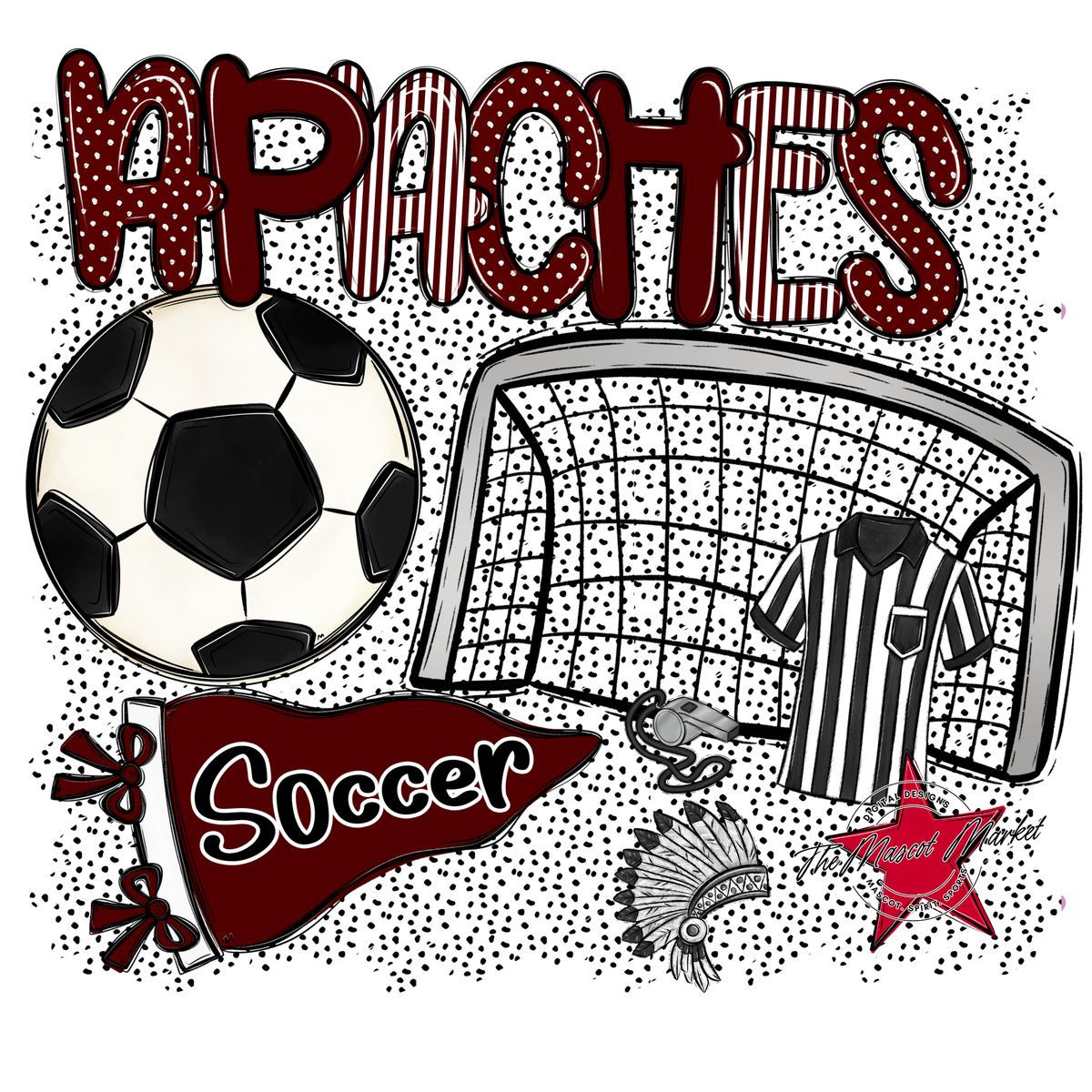 Apaches Soccer Spirit-Maroon