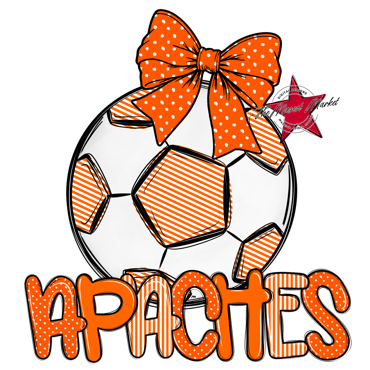 Apaches Soccer Spirit Design-Orange
