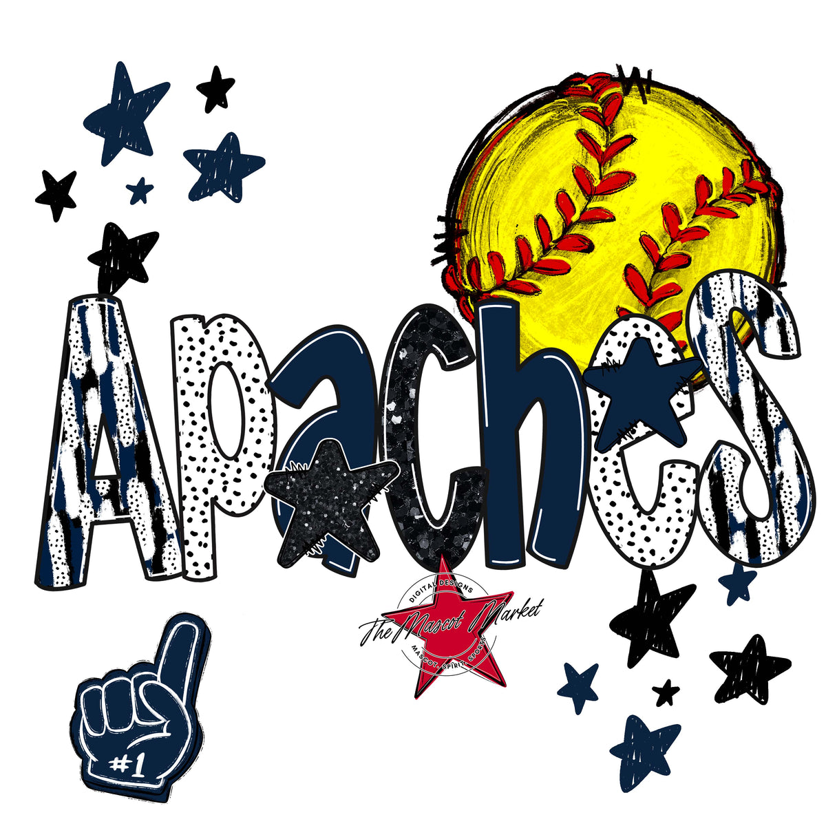 Apaches Softball Scrape-Navy