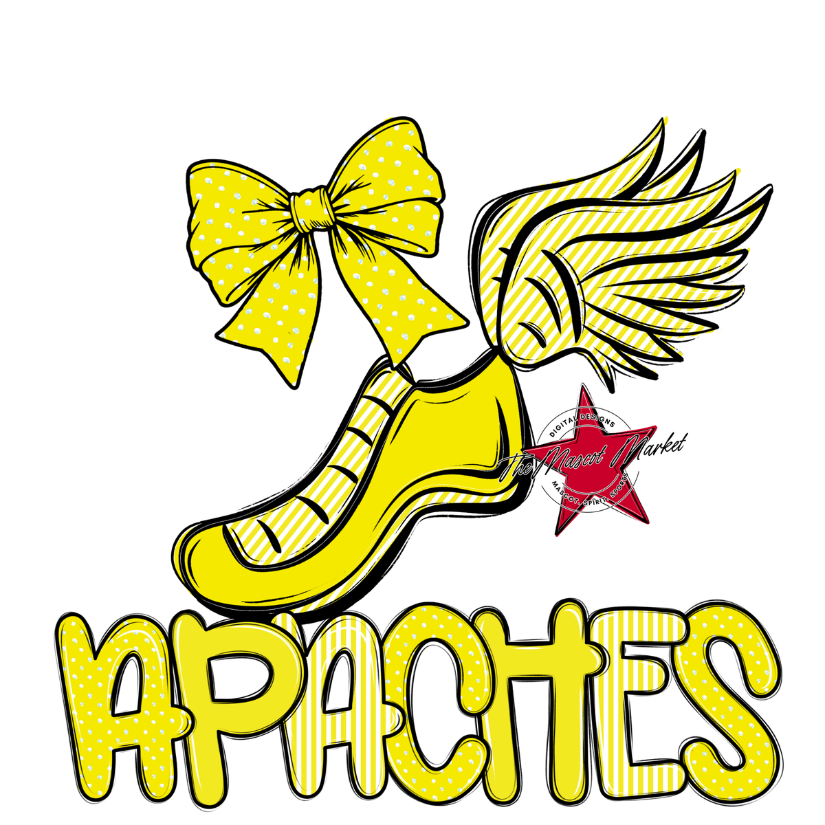 Apaches Track Spirit Design-Bright Yellow