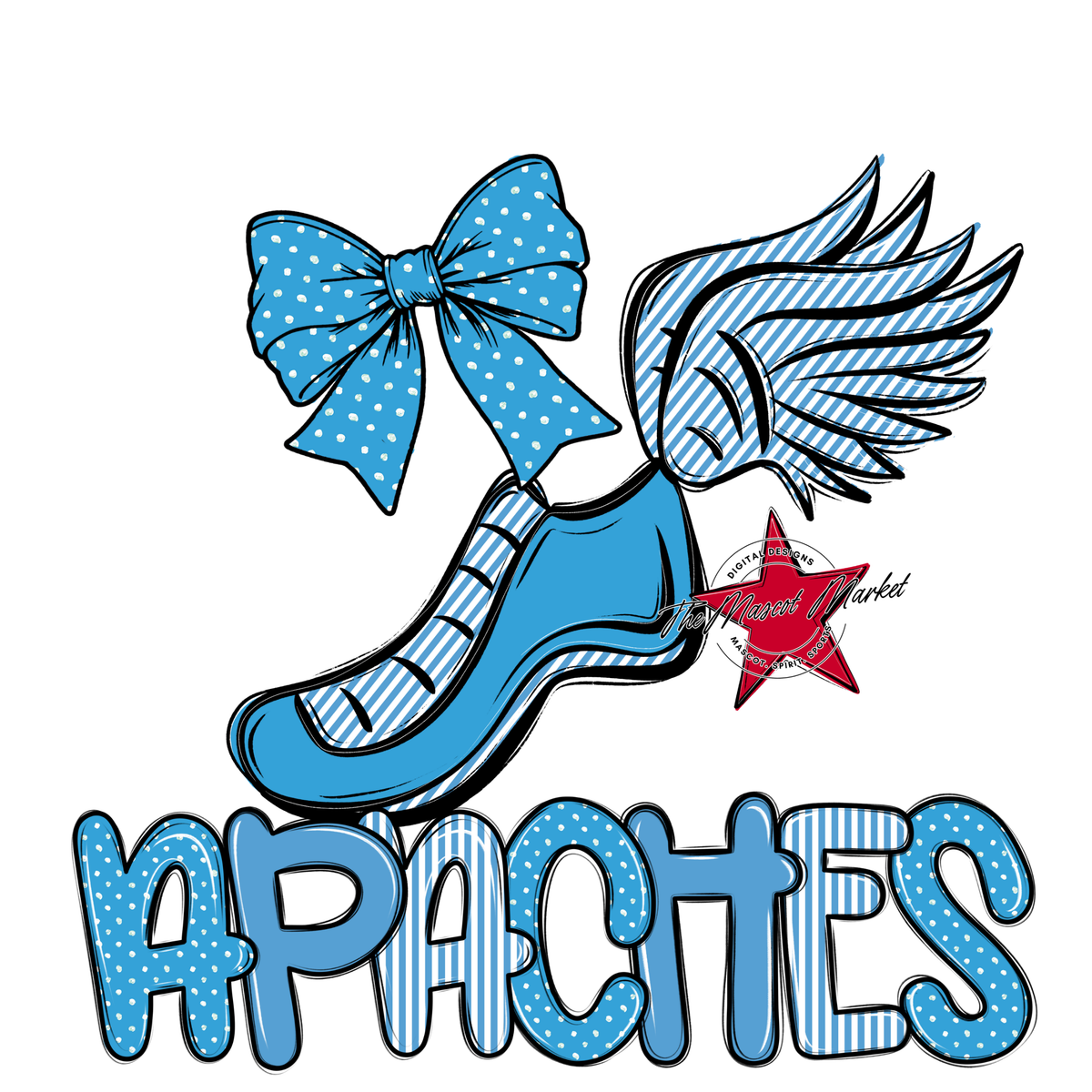 Apaches Track Spirit Design-Carolina Blue