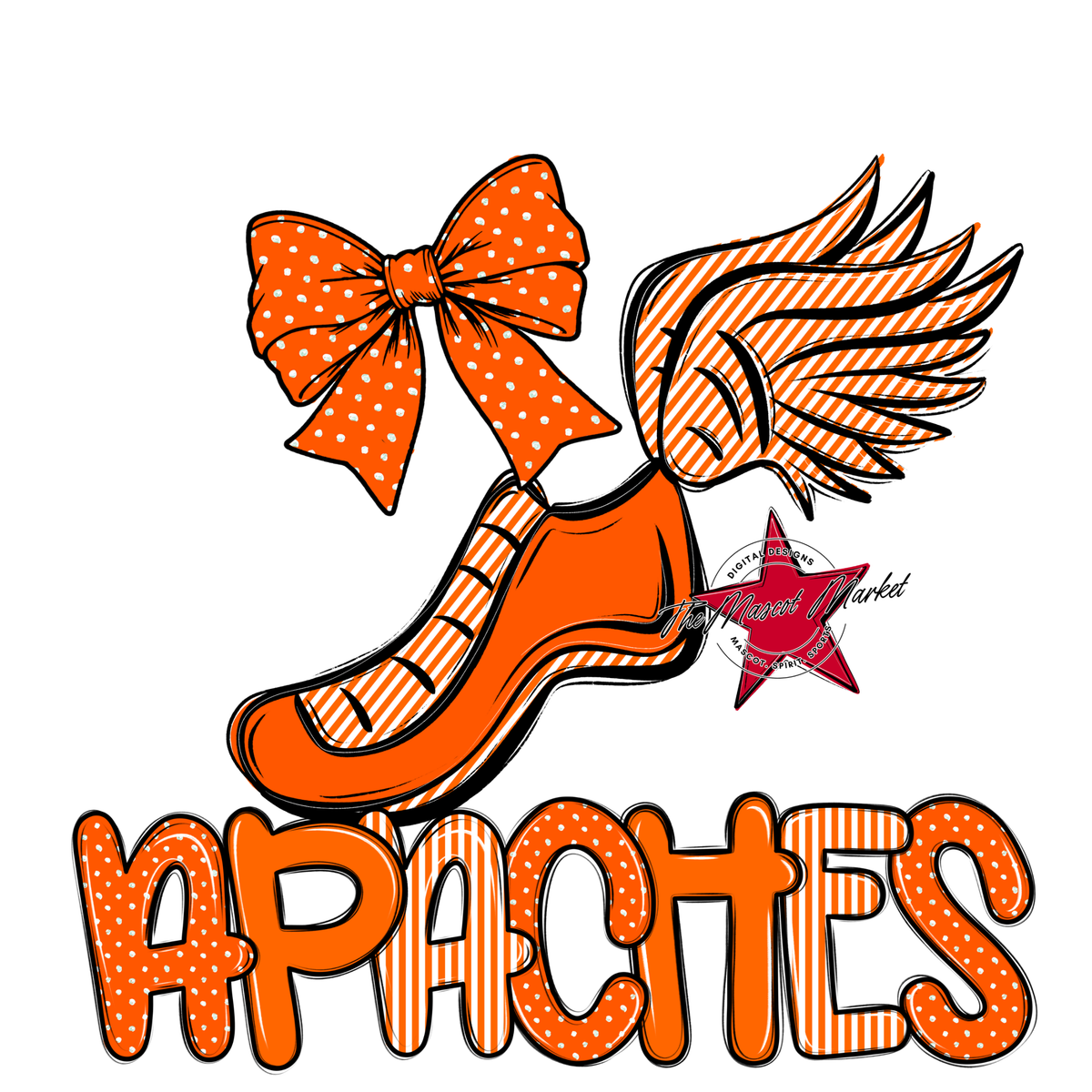 Apaches Track Spirit Design-Orange