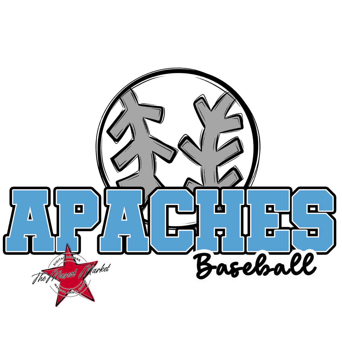 Apaches Varsity Baseball-Carolina Blue