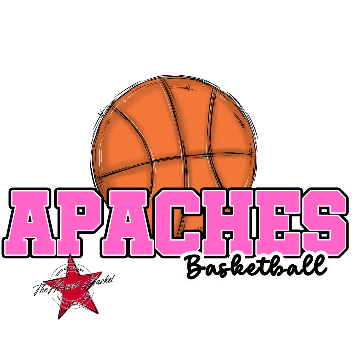 Apaches Varsity Basketball-Baby Pink