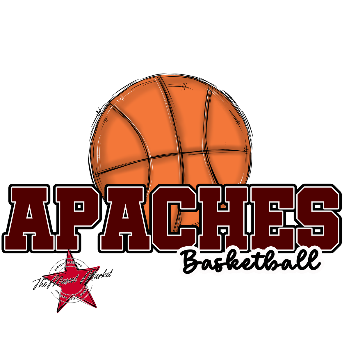 Apaches Varsity Basketball-Maroon