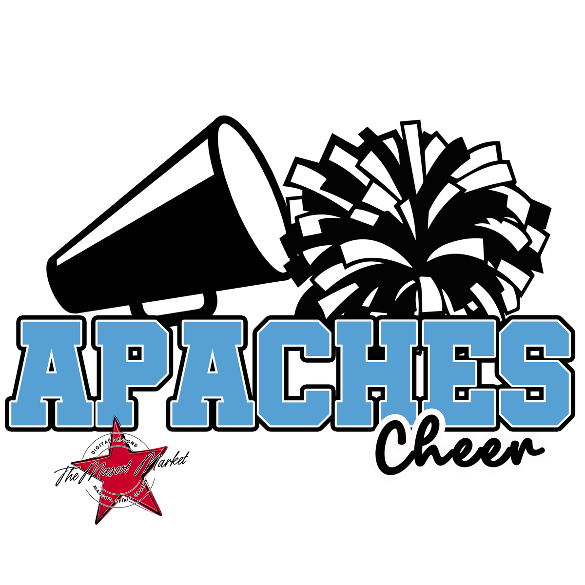 Apaches Varsity Cheer-Carolina Blue