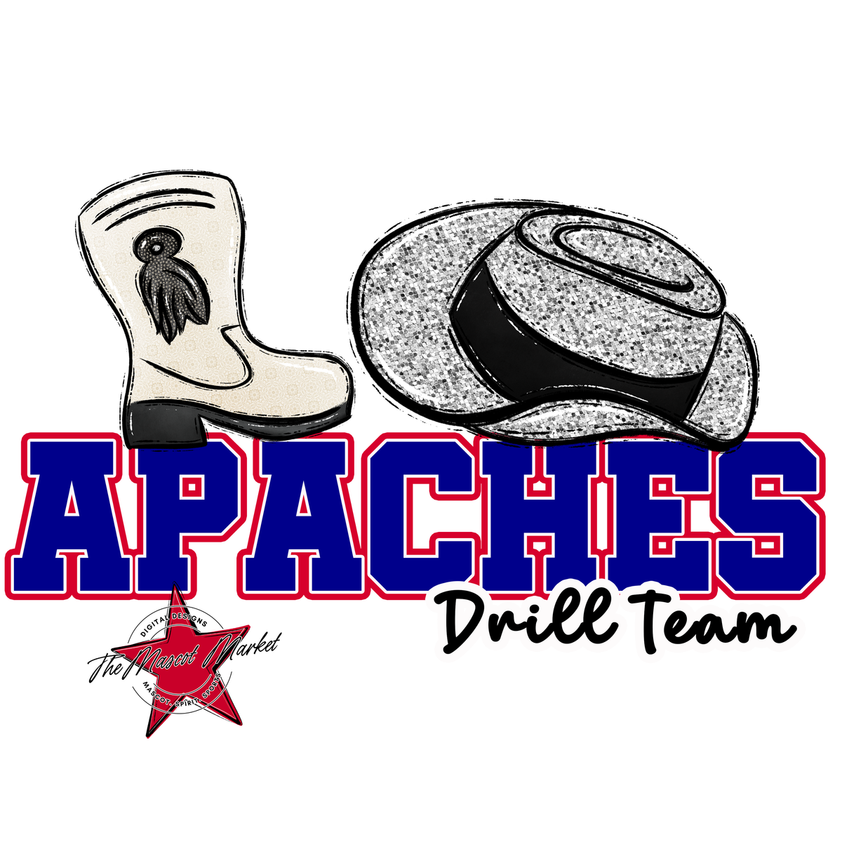 Apaches Varsity Drillteam-Blue & Red