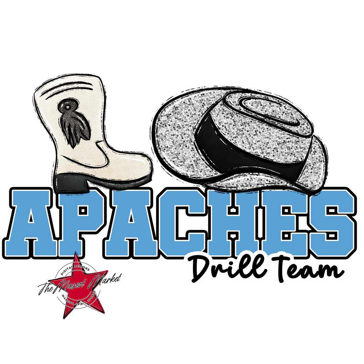 Apaches Varsity Drillteam-Carolina Blue