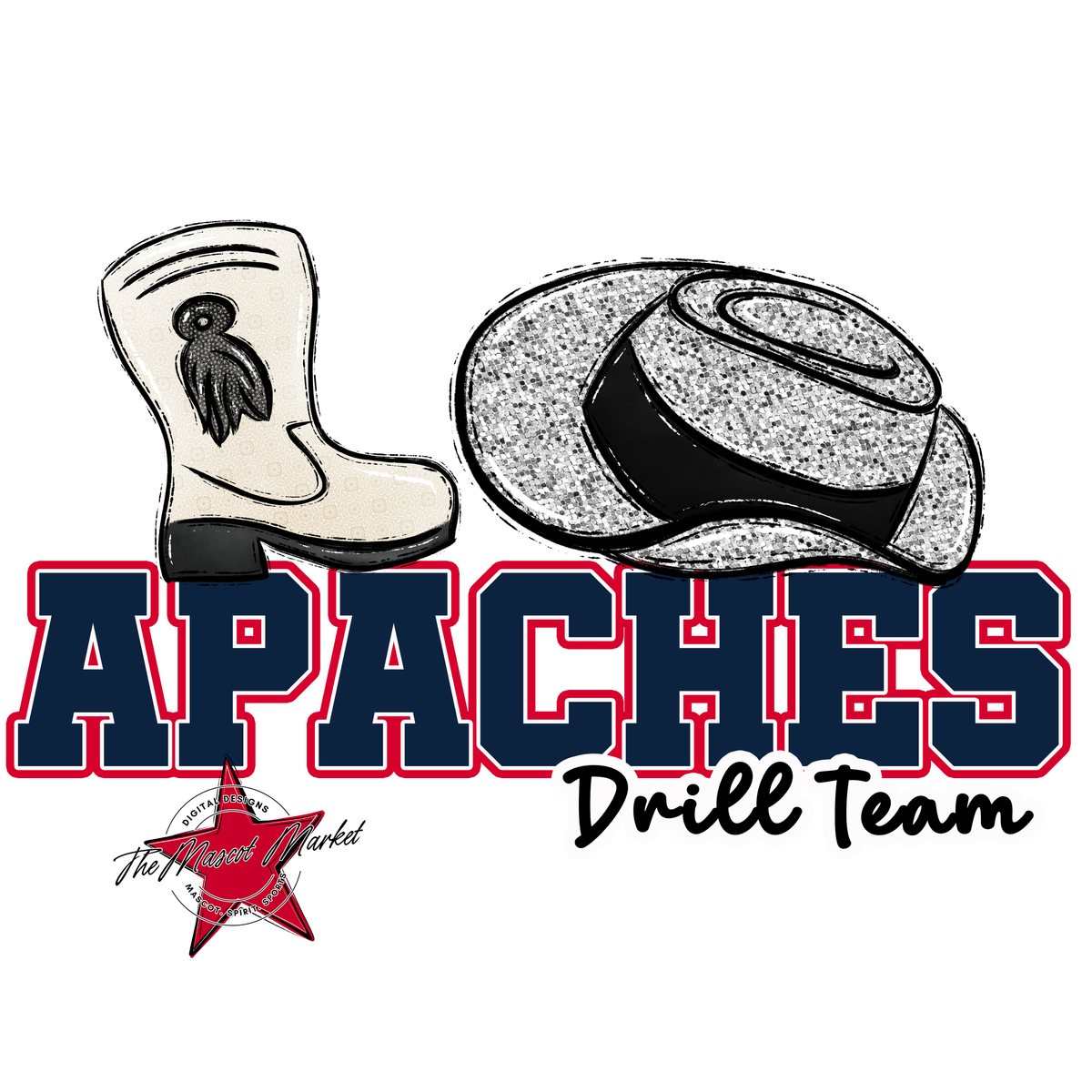 Apaches Varsity Drillteam-Navy & Red