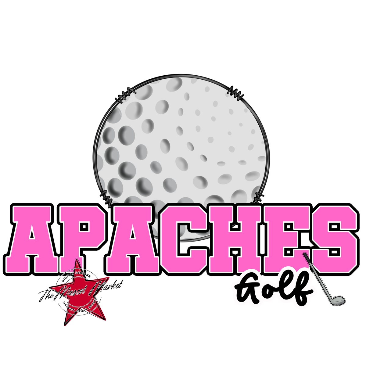 Apaches Varsity Golf-Baby Pink