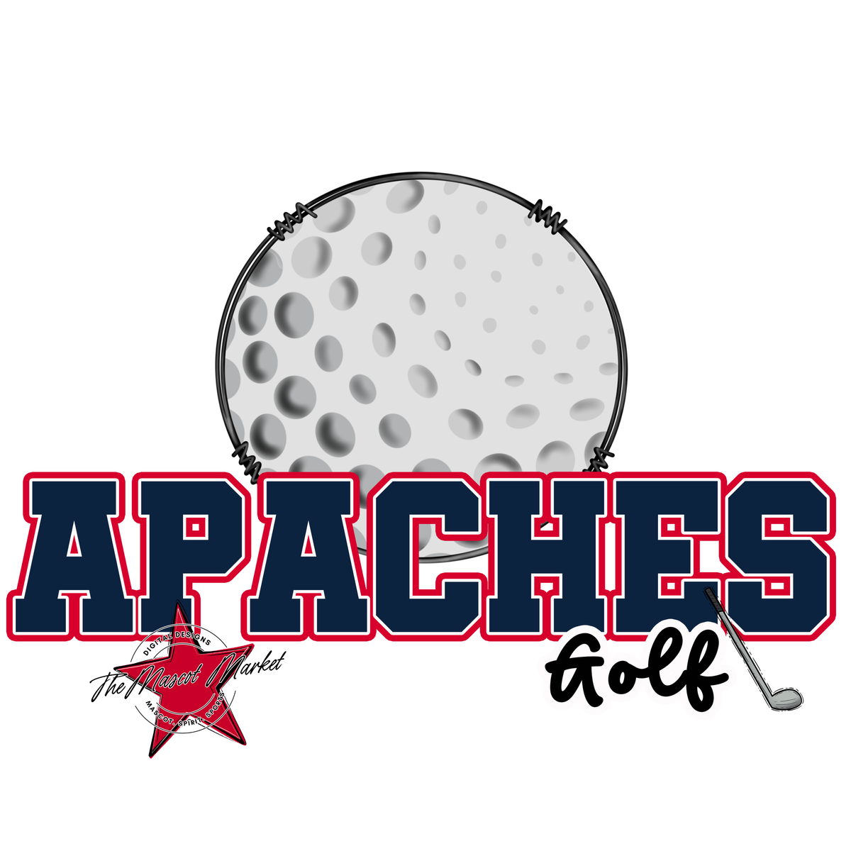 Apaches Varsity Golf-Navy & Red