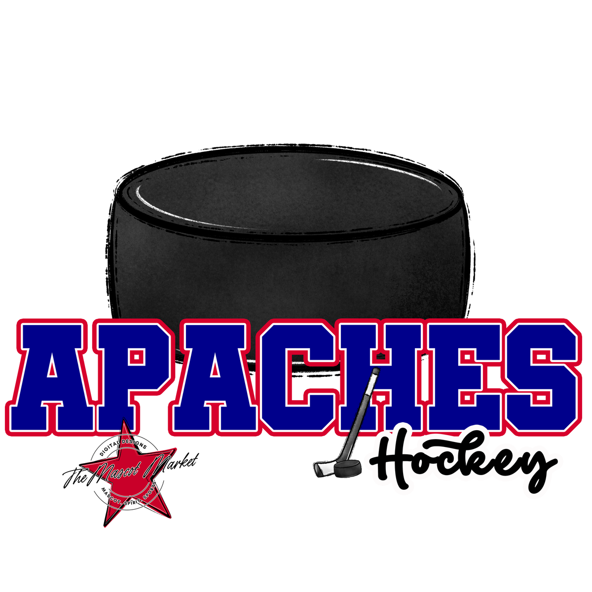 Apaches Varsity Hockey-Blue & Red