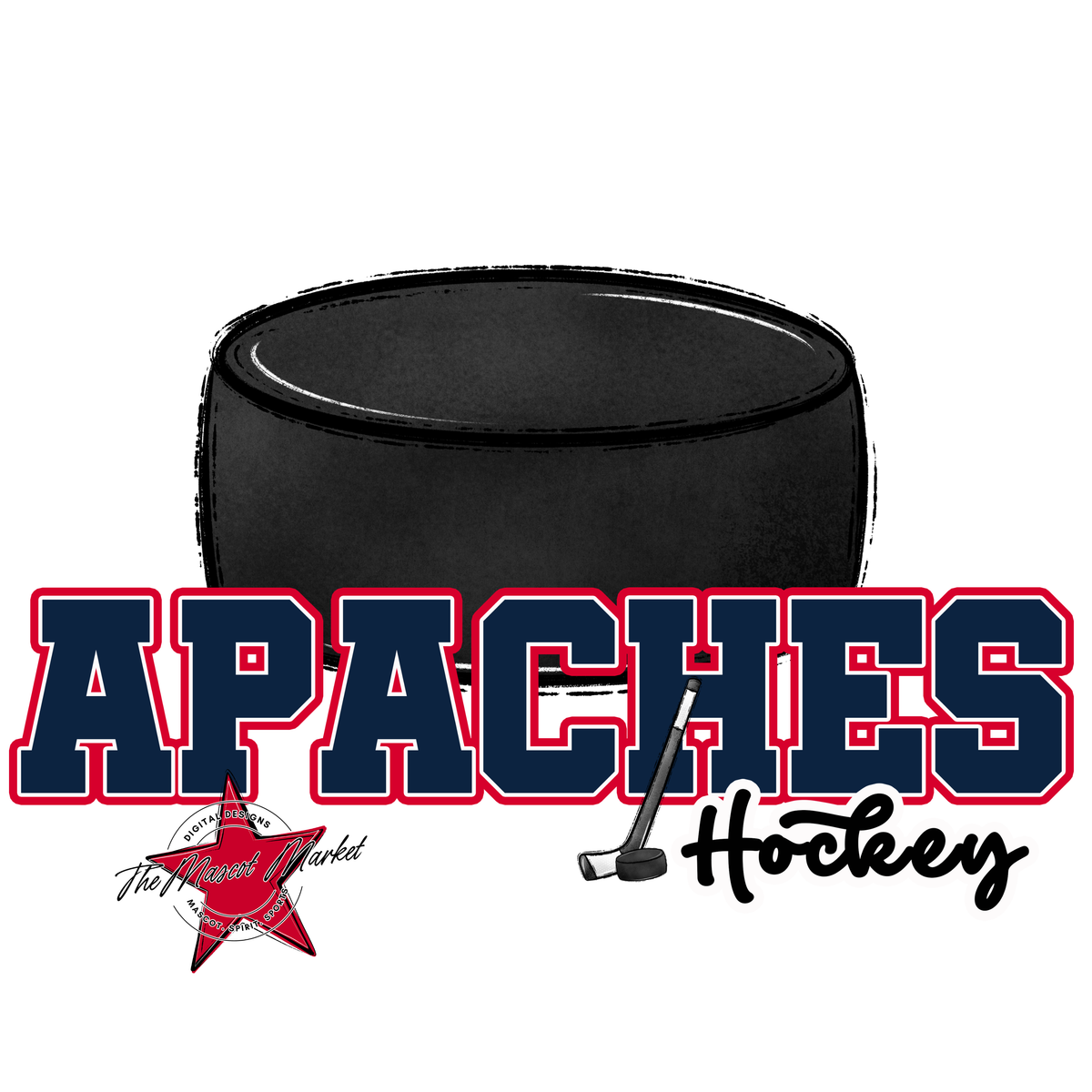 Apaches Varsity Hockey-Navy & Red