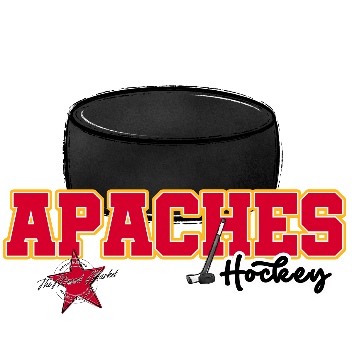 Apaches Varsity Hockey-Red & Yellow