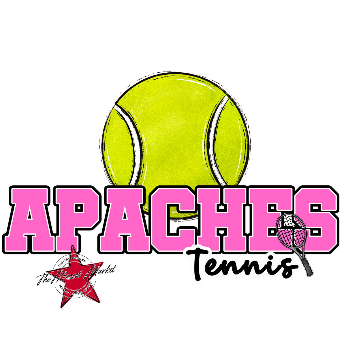 Apaches Varsity Tennis-Baby Pink