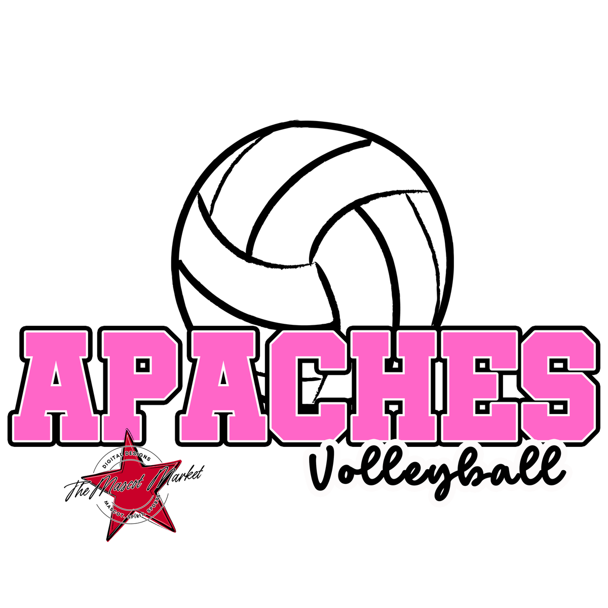 Apaches Varsity Volleyball-Baby Pink