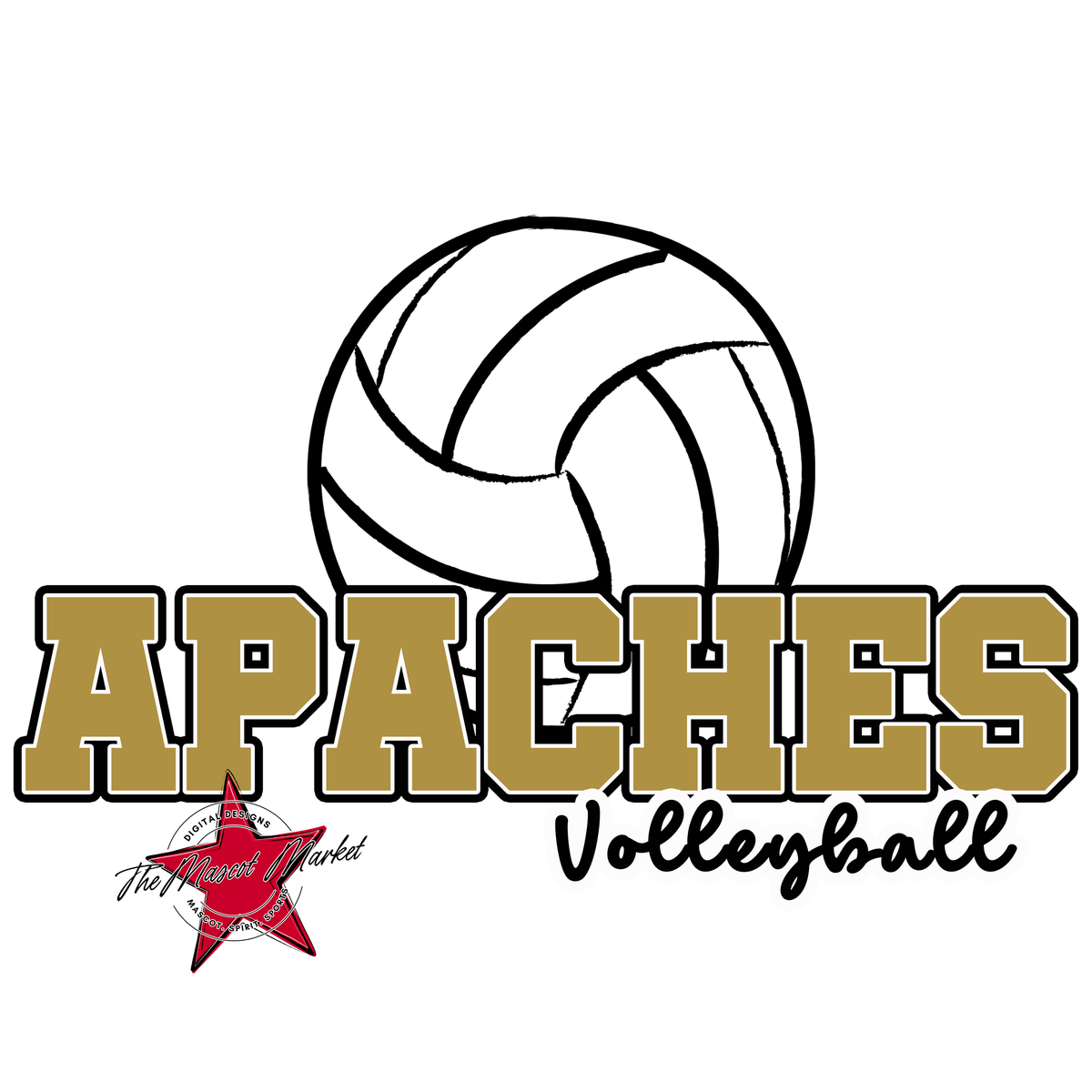 Apaches Varsity Volleyball-Gold