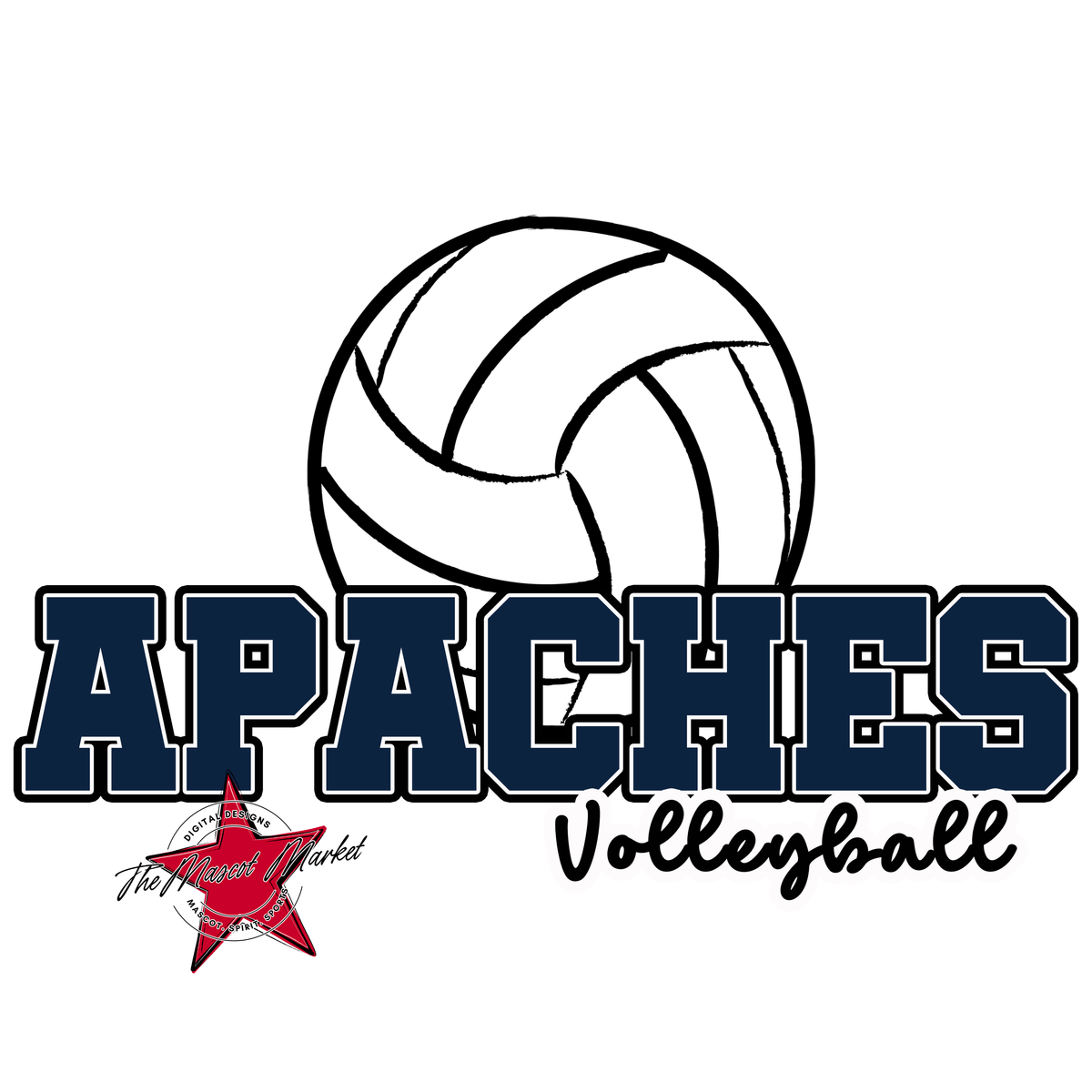 Apaches Varsity Volleyball-Navy