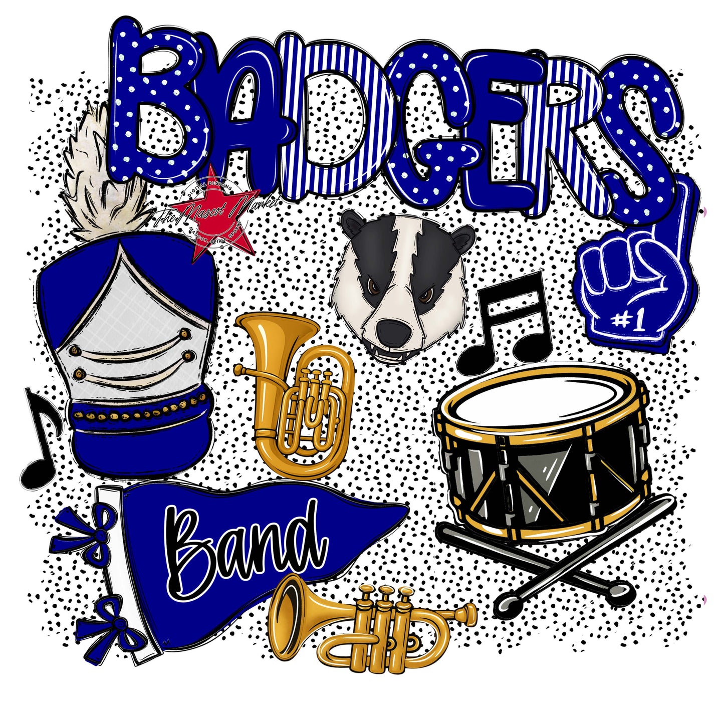 Badgers Band Spirit-Blue