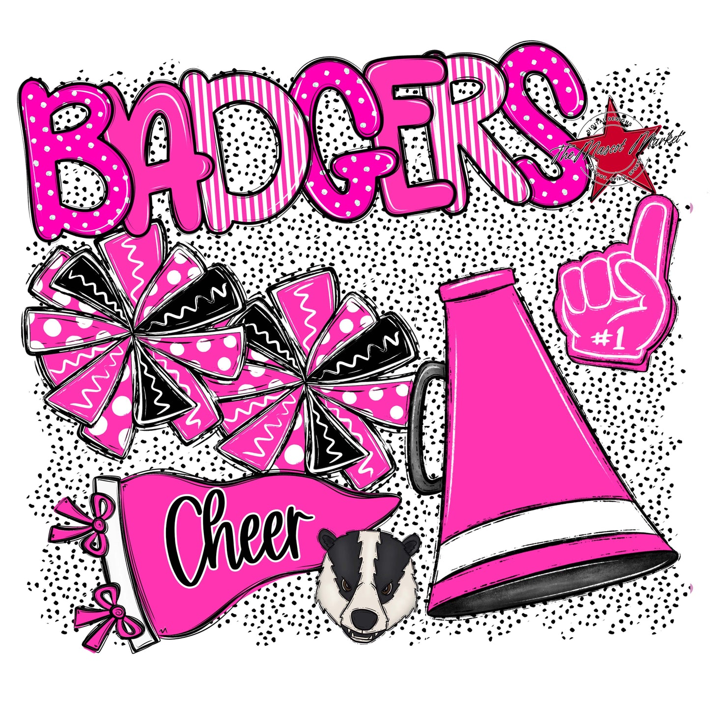 Badgers Cheer Spirit-Pink
