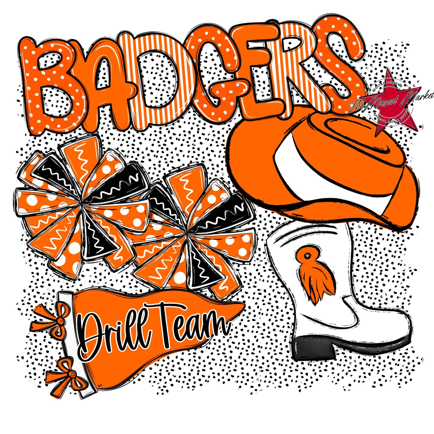 Badgers Drillteam Spirit-Orange