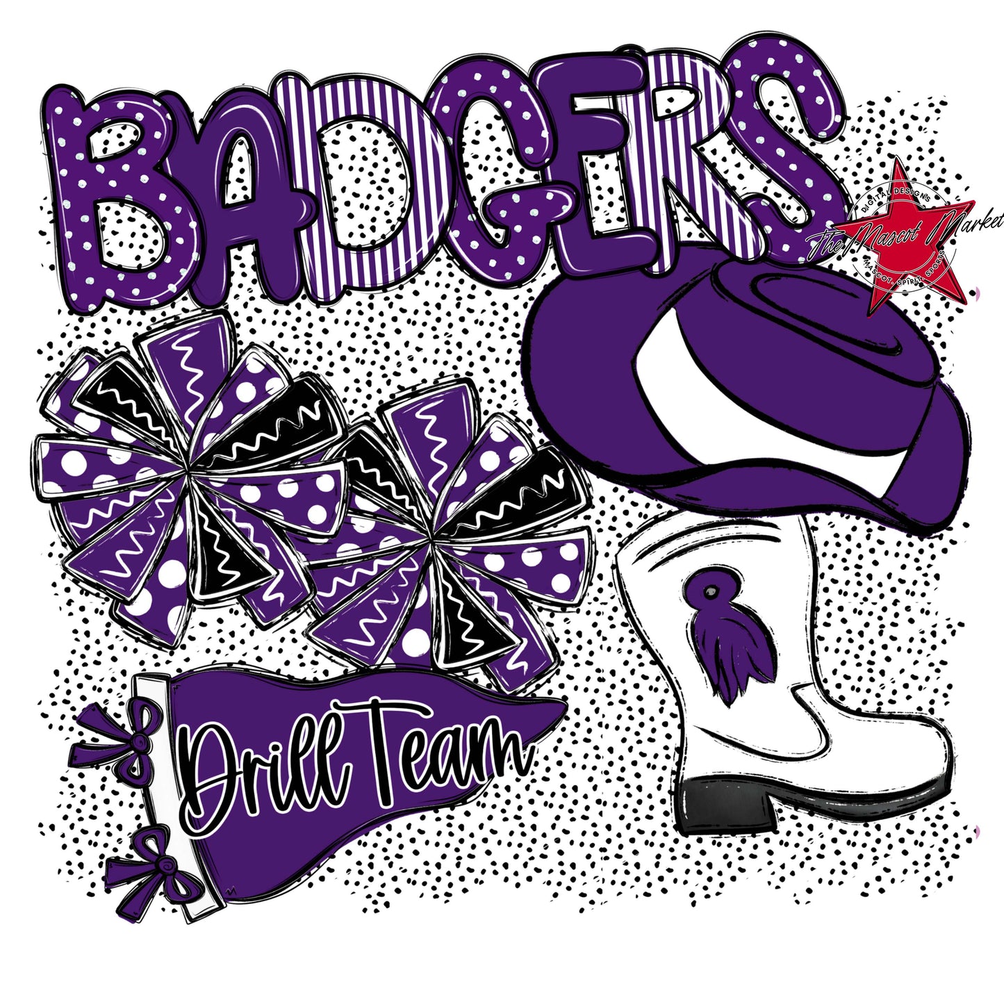 Badgers Drillteam Spirit-Purple