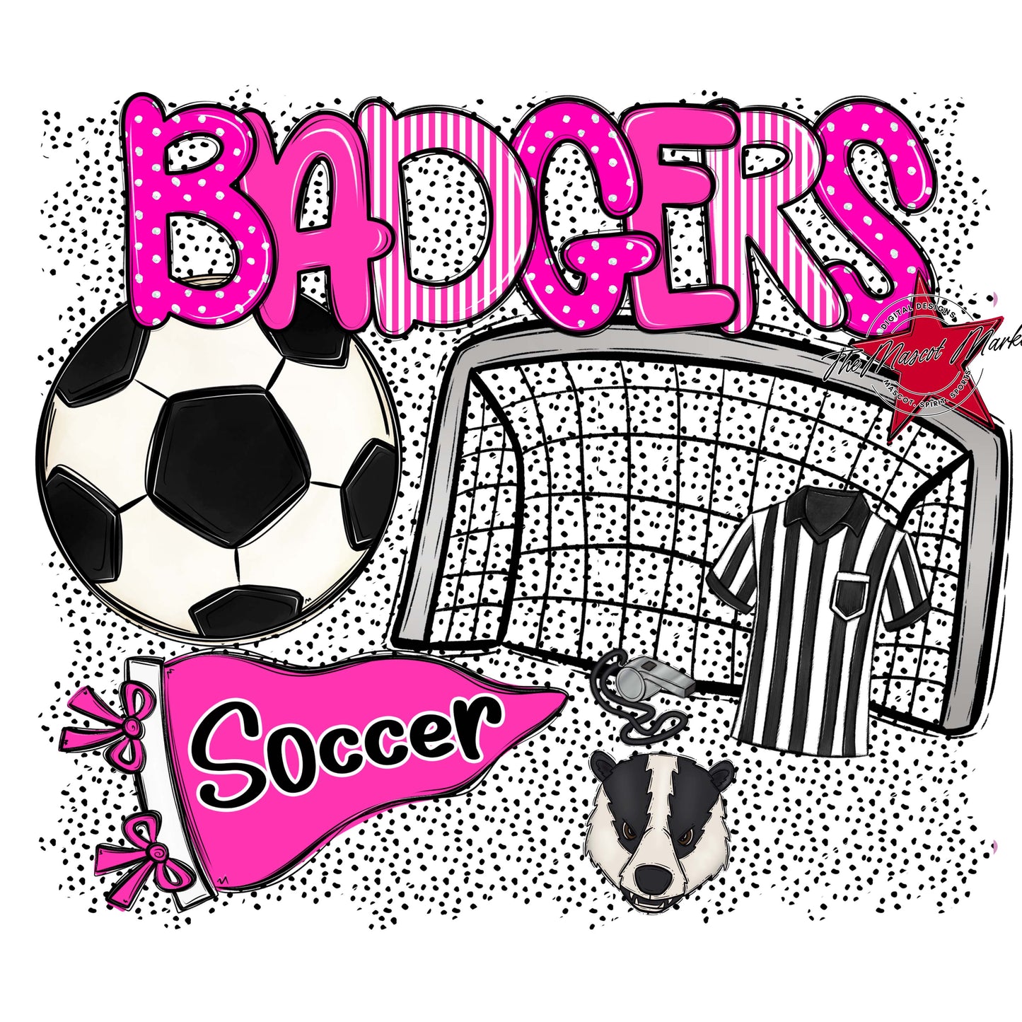 Badgers Soccer Spirit-Pink