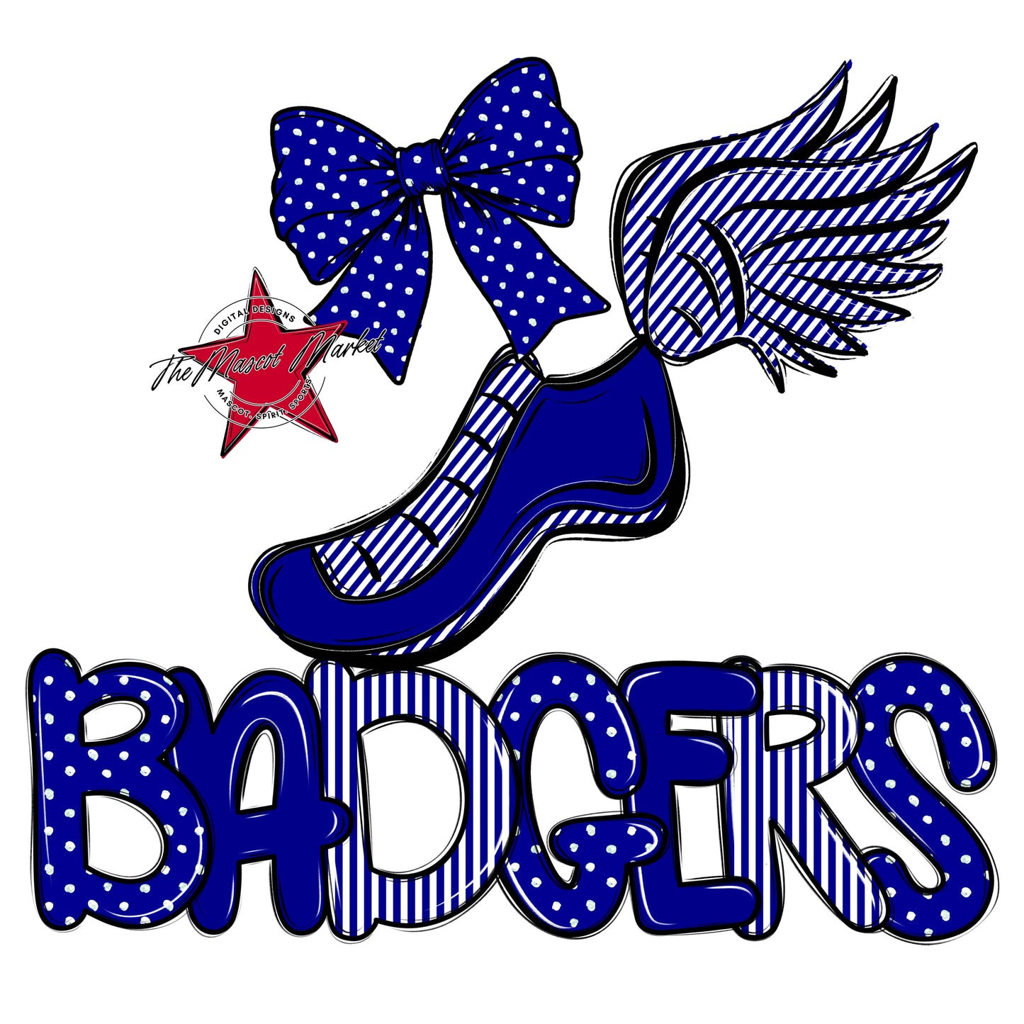 Badgers Track Spirit Design-Blue