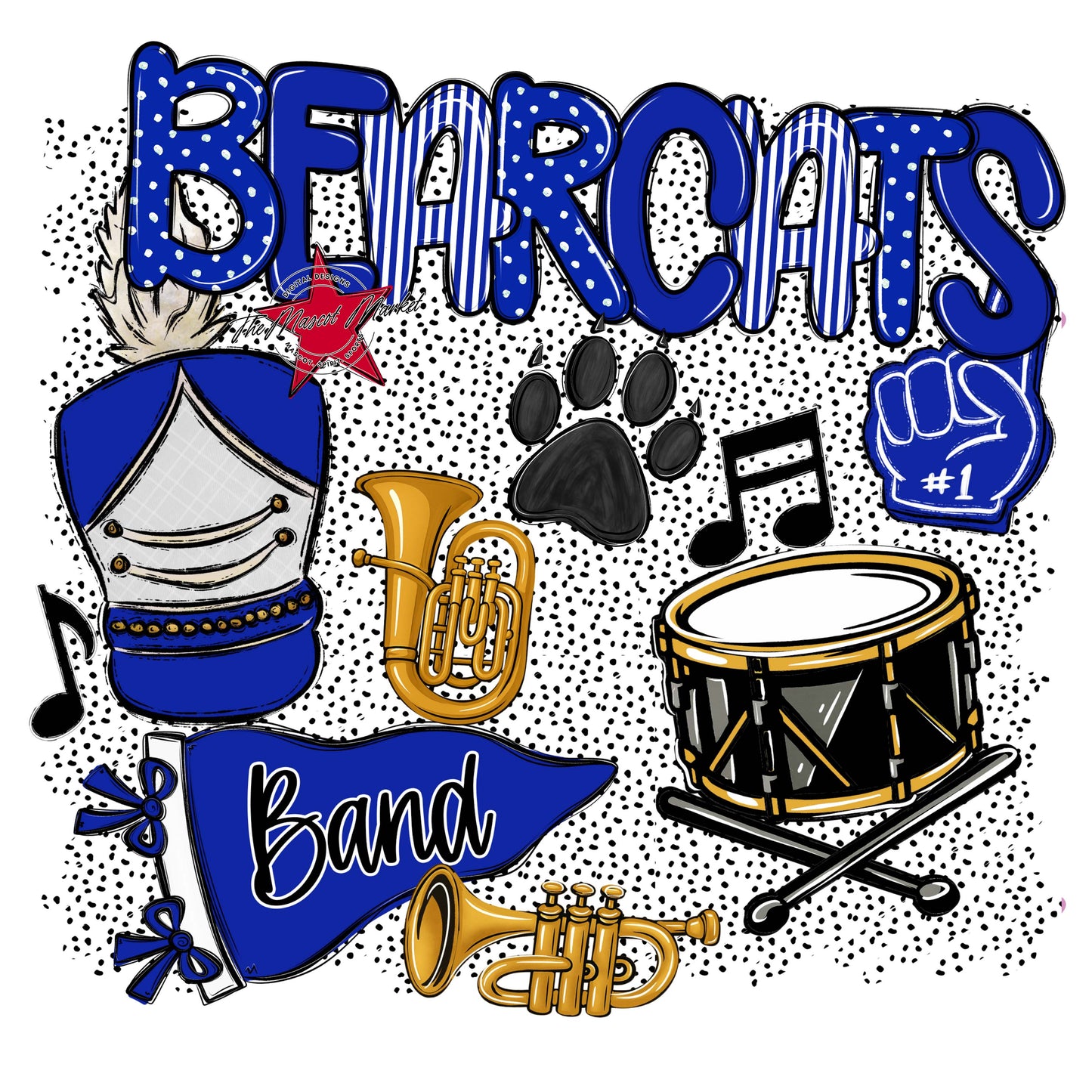 Bearcats Band Spirit-Royal Blue