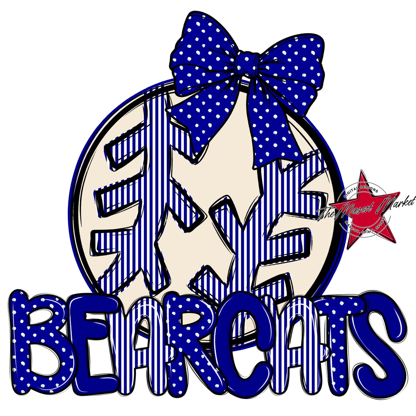 Bearcats Baseball-Softball Spirit Design-Blue