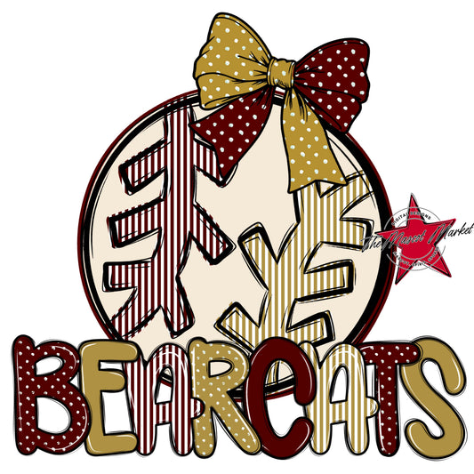 Bearcats Baseball-Softball Spirit Design-Maroon & Gold